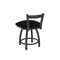 Holland Bar Stool Co 18" Low Back Swivel Vanity Stool, Pewter Finish, Black Vinyl Seat 82118PWBlkVinyl - alternate 3